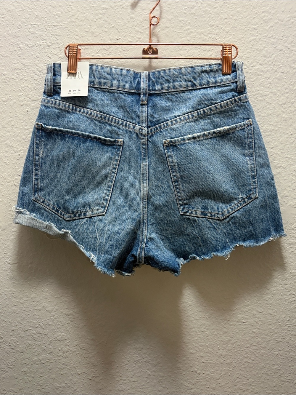 Zara high rise jean shorts